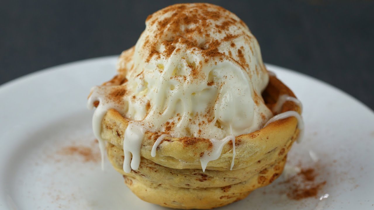 Cinnamon Roll Ice Cream Bowl YouTube