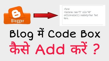 How To Add Code Box In Blog Post ?