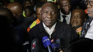 President Ramaphosa deplores 'tragedy' during tour of deadly Johannesburg fire site