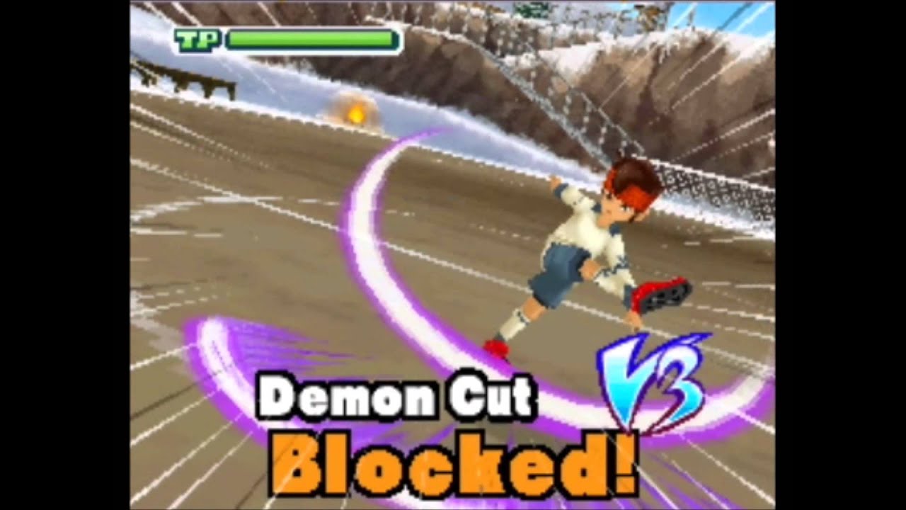 Demon Cut Inazuma eleven 3 the ogre Endou's demon cut v3 - YouTube