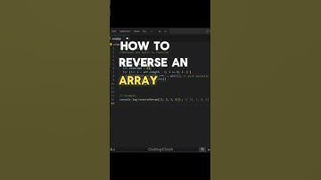 Reverse an Array in Javascript | CodingClash | #javascript #array #webdevelopment