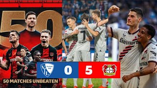 VFL Bochum vs. Bayer Leverkusen 0-5 & Highlights Goals & 50 spiele ungeschlagen 😱 & 12/05/2024