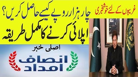 Insaf Amdad Application | How To Apply For Insaf Imdad program | Insaf Imdad Registration Online