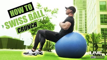 How To Do A SWISS BALL CRUNCH | Exercise Demonstration Video and Guide