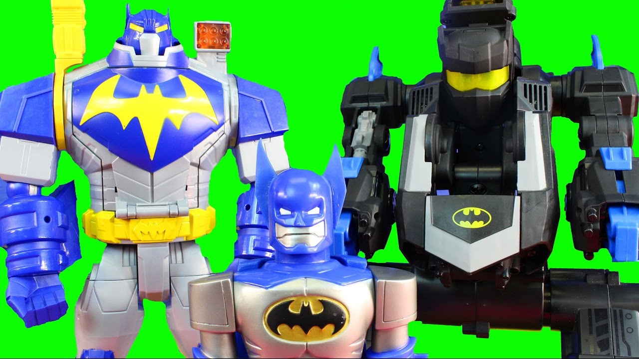 Batman Robot Wars With Transforming Batbot And Mech Robot - YouTube