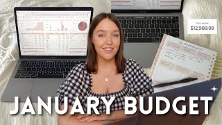 JANUARY BUDGET WITH ME | new budget setup, financial reset + money goals