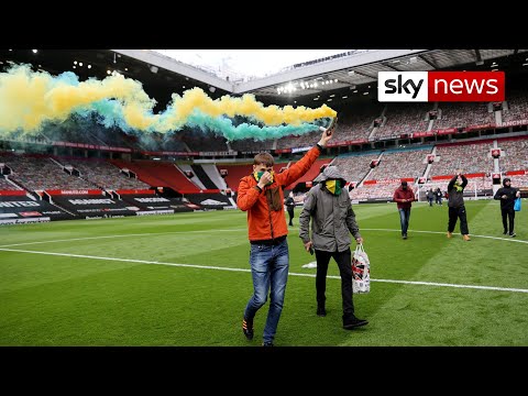 Manchester United fans break into Old Trafford to protest owners