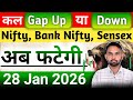 Nifty & Bank Nifty Prediction for Wedesday | 28 January 2025 | मार्केट में आएगी बड़ी हलचल!