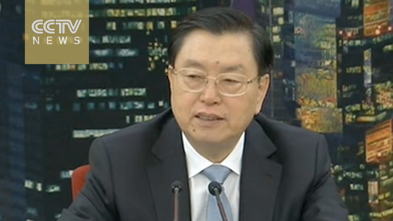 [V观] NPC Standing Committee Chairman meets delegations from Hong Kong and Macao