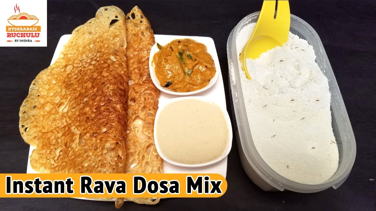 Instant Rava Dosa Mix | Time Saving Cooking Tips | How to make Instant Rava Dosa Breakfast Mix | Hyderabadi Ruchulu