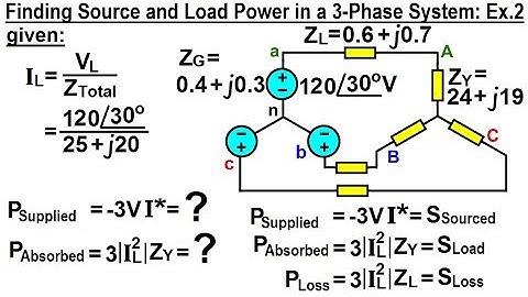 Electrical Engineering: Ch 13: 3 Phase Circuit (39 of 53) How to find Source and Load Power?