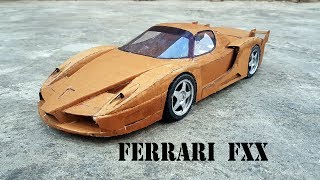Wow! Cardboard Ferrari FXX|| How to make a RC Ferrari Fxx || Electric toy car