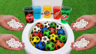 Football VS Coca Cola Zero, Fanta, PowerAde, Mtn Dew, Fruko and Mentos in the toilet