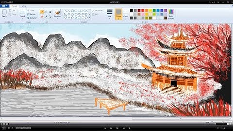 How to draw a Winter season scenery in ms-paint