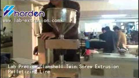 Lab Precise Clamshell Twin Screw Extrusion Pelletizing Line