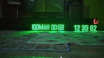 Jam Waktu Sholat Running Text Jam Digital Masjid