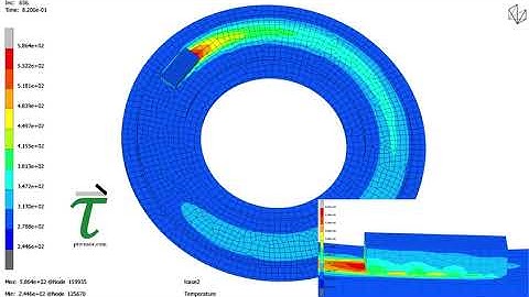 Brake friction heating and wear FEA simulation using MSC Marc (HEXAGON)