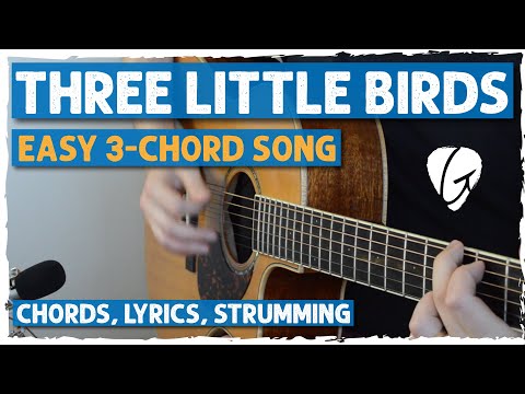 quotThree Little Birdsquot Easy 3Chord Song  A D E Chords  Perfect For Beginners  Bob Marley