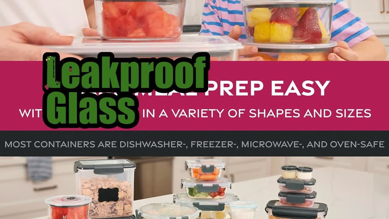 Review 24 Piece Superior Glass Food Storage Containers Set 