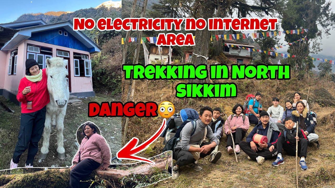 Trekking for 3 days in North Sikkim📍. No Electricity No Internet😭. Tholung Monestry Peaceful place