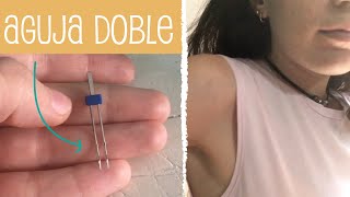 Cómo usar aguja doble (transformando una remera) | Lali Verónica