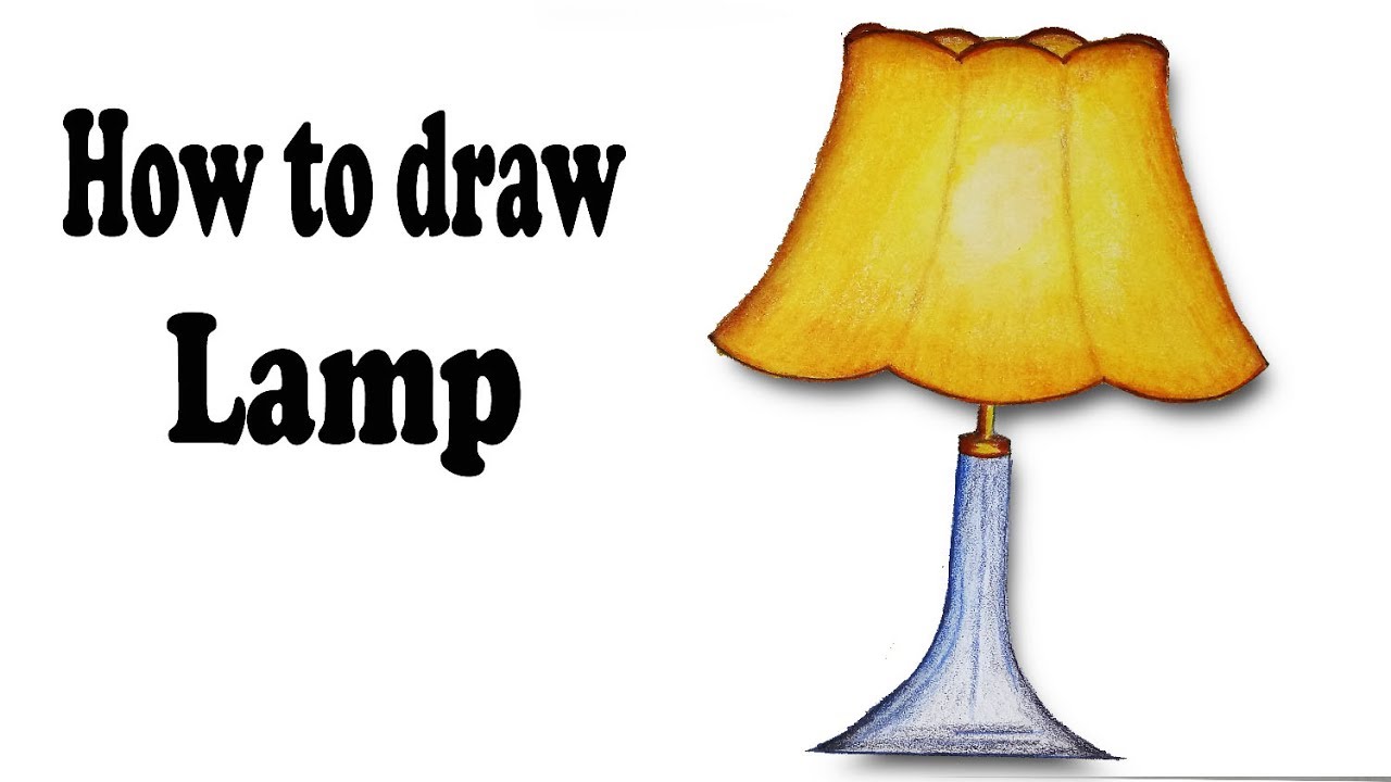 How to draw Lamp.Step step(easy draw) - YouTube
