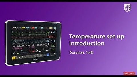 Setup temperature monitoring on the IntelliVue patient monitor