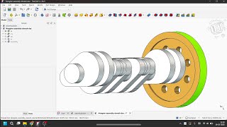 Inline Four Cylinder Engine CAD Model in FreeCad 1.1 | Crankshaft and Flywheel