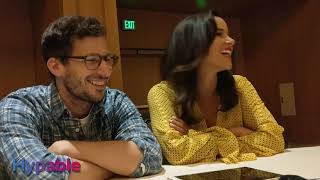 SDCC 2019: Brooklyn Nine-Nine&#39;s Andy Samberg &amp; Melissa Fumero on Holt&#39;s demotion at the 99