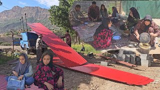 Arrival of Roof Sheets and Welding Completion by Rajab Family in Heat