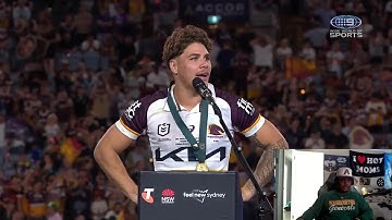 Emotion spills over for Broncos after EPIC Grand Final win | 2025 NRL Trophy Presentation | Reaction