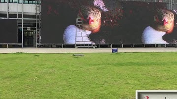 Viewing distance 25meters, Retop P10 outdoor DIP LED display testing video