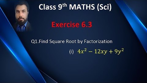 01- 9th class Maths, Exercise 6.3 Q1 part 1 Algebraic manipulation chapter 6.