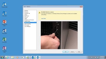 Set up your video in Lync 2013