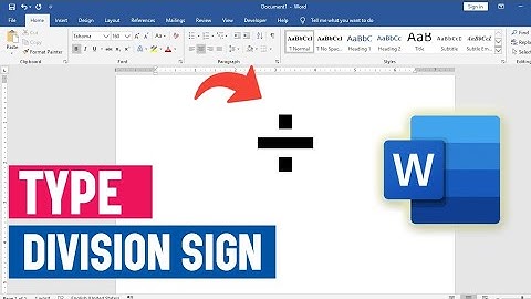 Hoe schrijf je een DEELSYMBOOL in Word [÷]