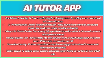 A Tutor - Create Udemy-Like Sites, Populate Them with AI-Crafted Courses