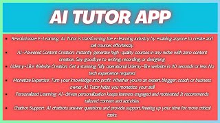 A Tutor - Create Udemy-Like Sites, Populate Them with AI-Crafted Courses