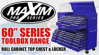 MAXIM PRO SERIES 60 Toolboxes Video from Just Pro Tools