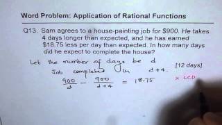 Q13 Cost of Painting Rational Function Application | PreCalculus MHF4U