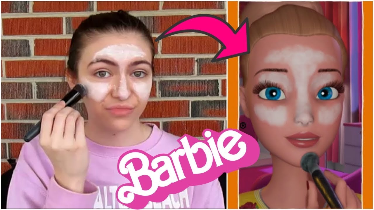 I Tried Following A Barbie Vlogs Makeup Tutorial YouTube