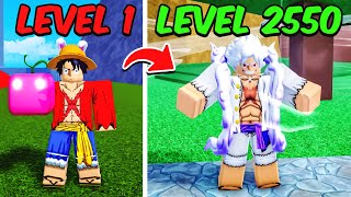 Noob To Max Level As Gear 5 Luffy In Blox Fruits Full Movie