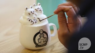Barista Leo Chau creates 3D latte art for coffee lovers
