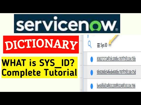 ServiceNow Dictionary SYS_ID || #servicenow #sysid #dictionary