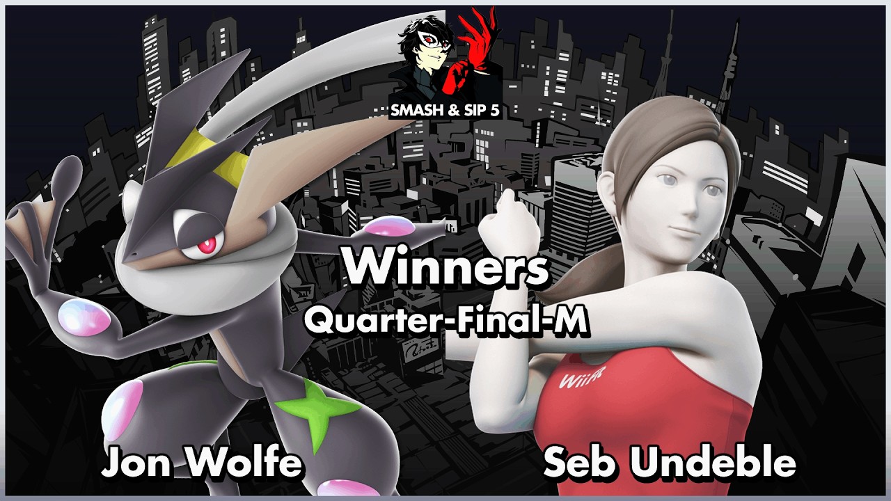 Smash & Sip 5: Winners Quarter-Final | Jon Wolfe (Greninja) V.S. Seb Undeble (Wii Fit Trainer)