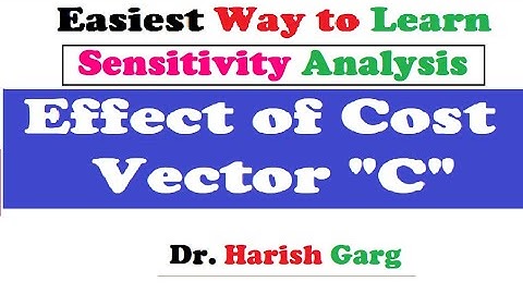 Sensitivity Analysis| Effect of Cost Vector on Optimal Solution of LPP