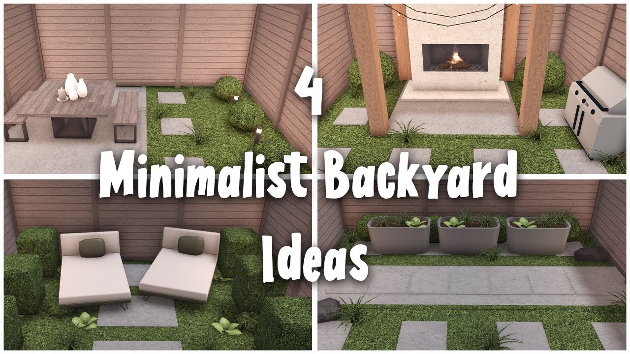 4 Minimalist Backyard Ideas to Bloxburg Backyard Ideas YouTube