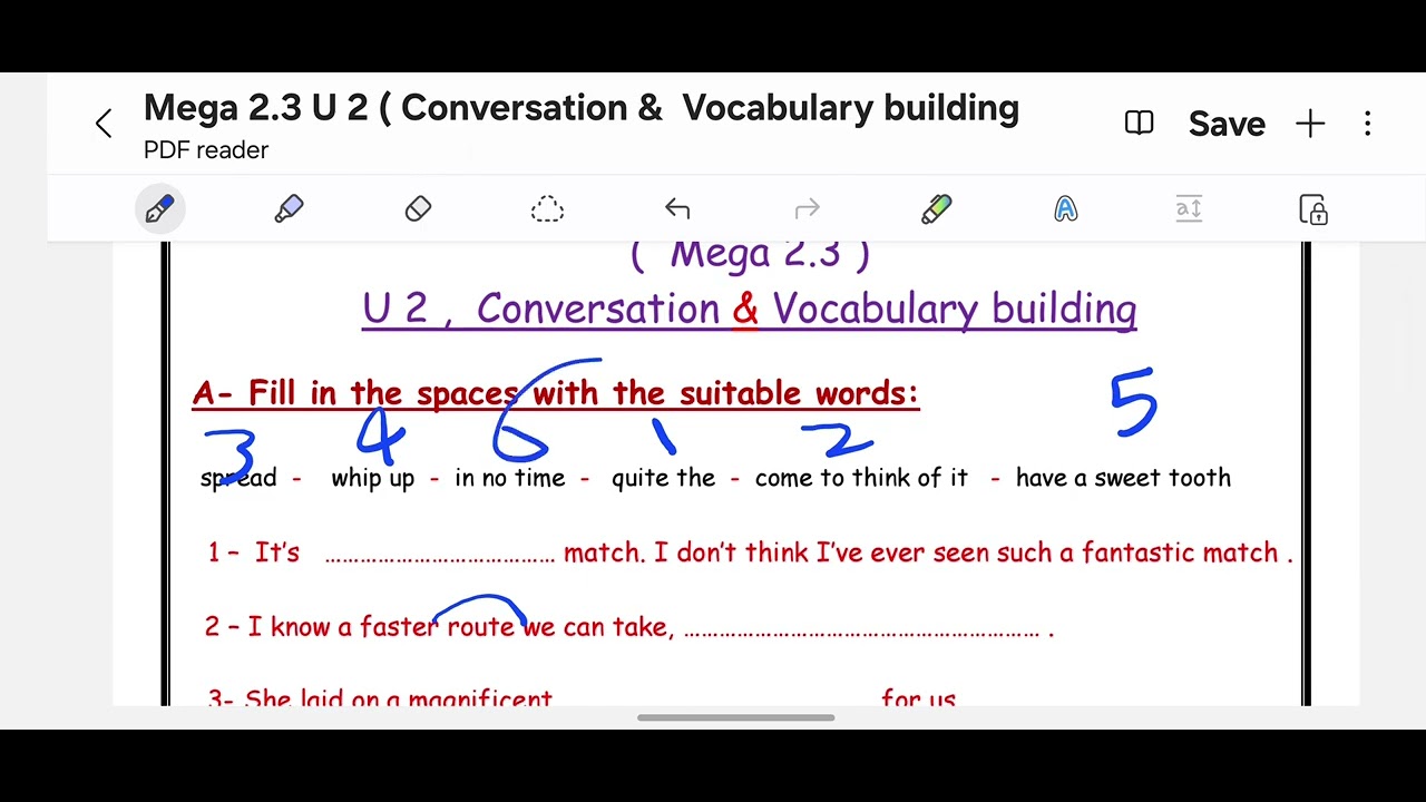 ورق العمل   .Mega Goal 2      unit   10