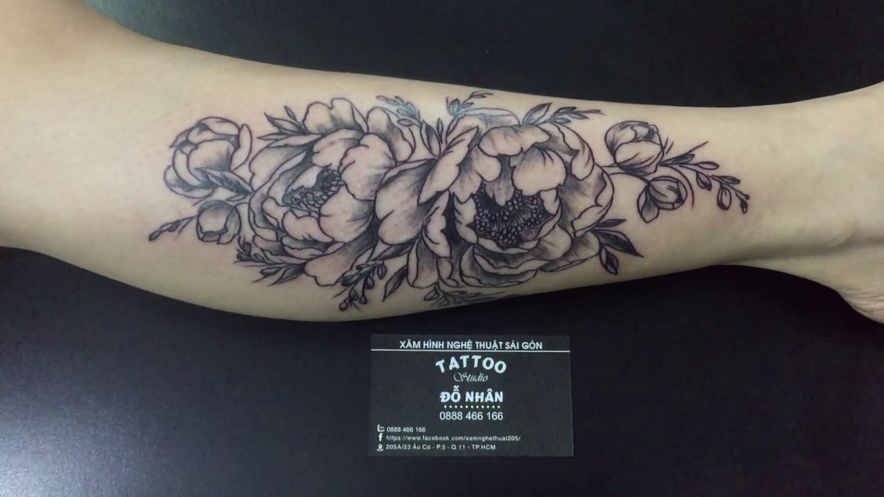Hình Xăm Hoa Mẫu Đơn tại Đỗ Nhân Tatttoo - youtube