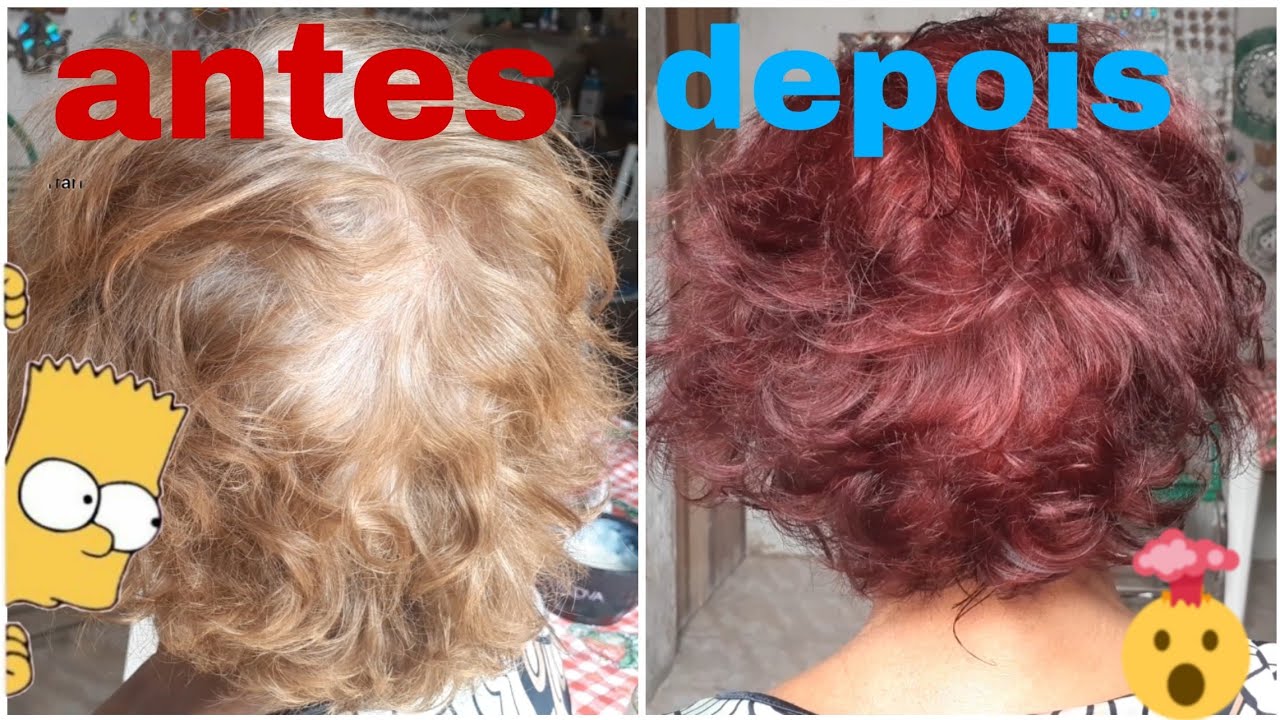 Como pintar o cabelo de vermelho cereja em cabelo branco - YouTube