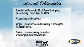 Obits for April 18, 2024